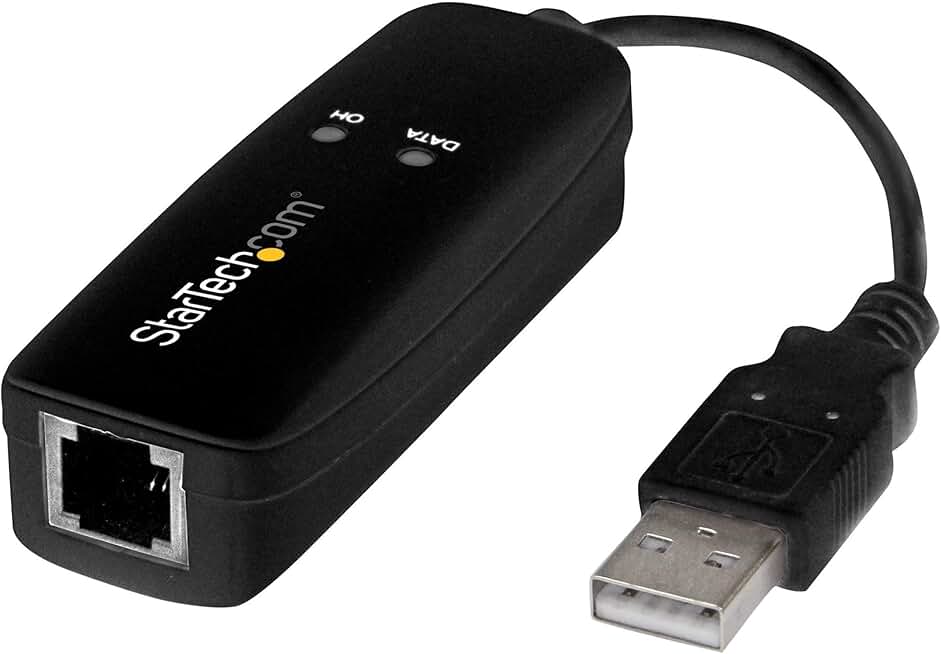 External USB Dial-up and Fax Modem with 56Kbps transfer