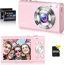 4K Vlogging Camera with 48MP, 16X Zoom, 32GB Card