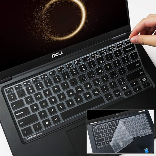Two Black and Clear Keyboard Covers for 14-Inch Laptops