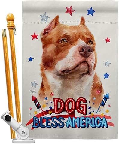 Patriotic Dog House Flag Set for Garden or Yard