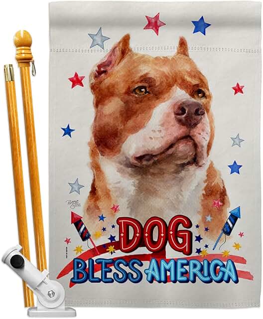 Patriotic Dog House Flag Set for Garden or Yard