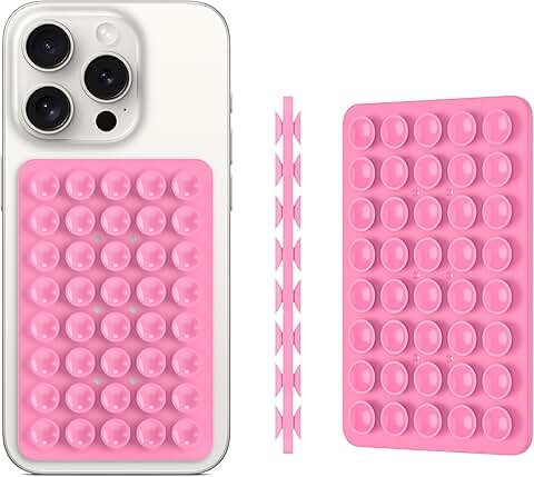 Double-Sided Silicone Suction Phone Mount for Hands-Free Use