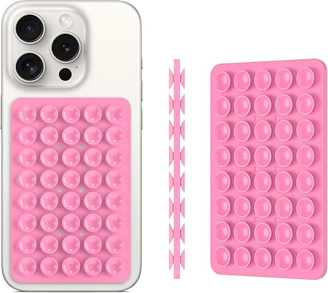 Double-Sided Silicone Suction Phone Mount for Hands-Free Use