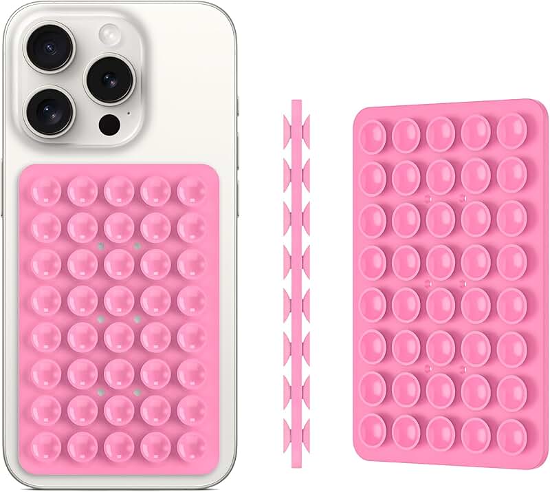 Double-Sided Silicone Suction Phone Mount for Hands-Free Use