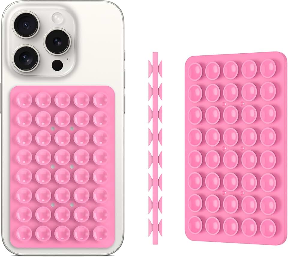 Double-Sided Silicone Suction Phone Mount for Hands-Free Use