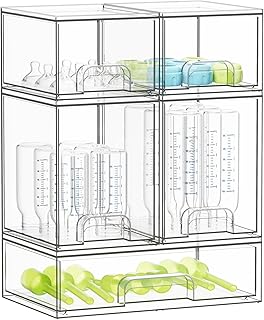 Stackable Acrylic Bottle Organizer Set