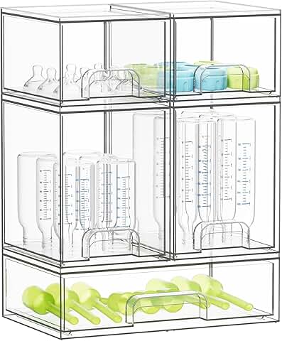 Stackable Acrylic Bottle Organizer Set