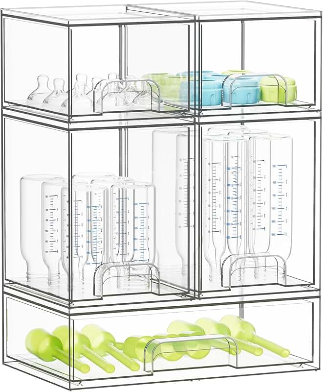 Stackable Acrylic Bottle Organizer Set