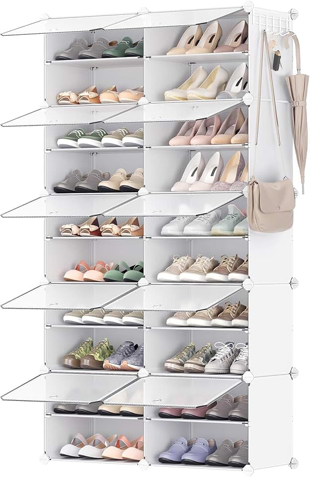 10-Tier Shoe Storage Cabinet for Closet and Entryway