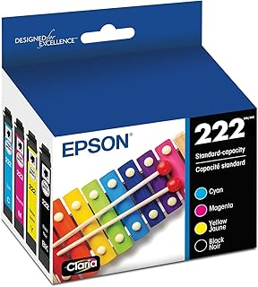 Black and color ink cartridge set for printers