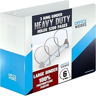 Heavy Duty 6-Inch Locking D-Ring Binder with Design