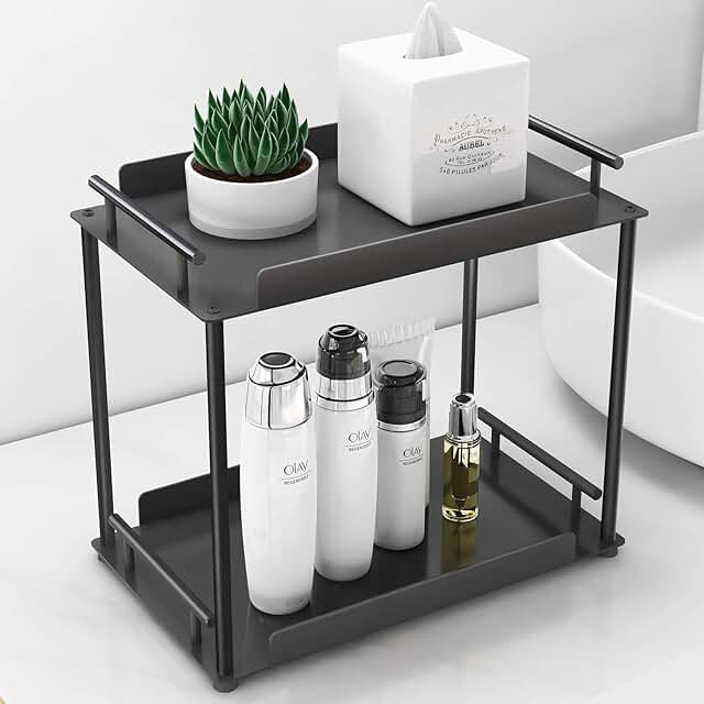 Two-Tier Bathroom and Home Countertop Organizer