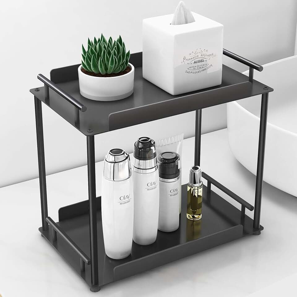 Two-Tier Bathroom and Home Countertop Organizer