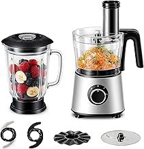 Sweetcrispy 6-Cup Food Processor with Glass Jar