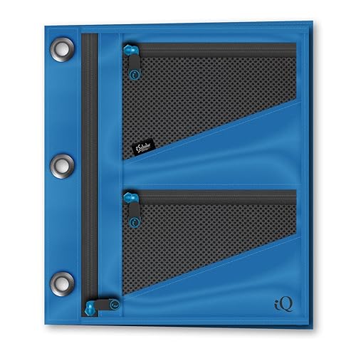 Large expandable pencil pouch with three pockets
