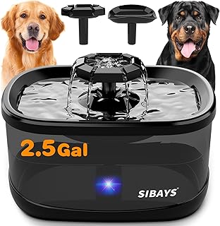 Dog Water Fountain with 3 Flow Modes and Large Filter