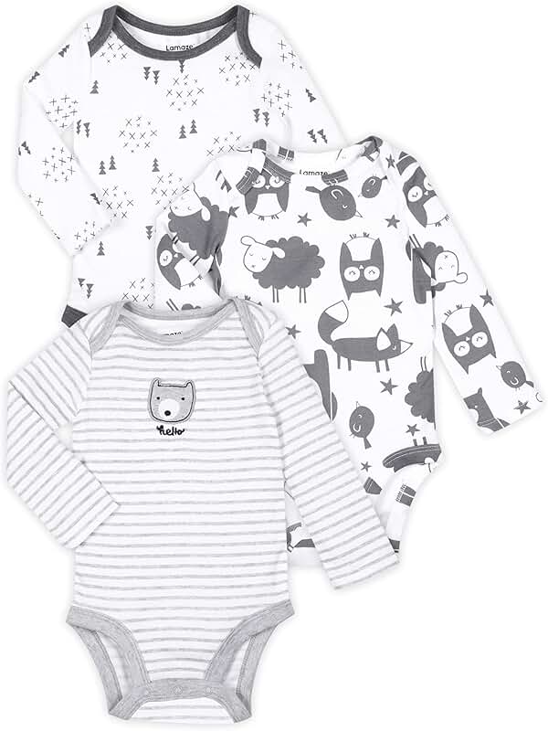 Unisex Baby Organic Cotton Long Sleeve Bodysuit Pack