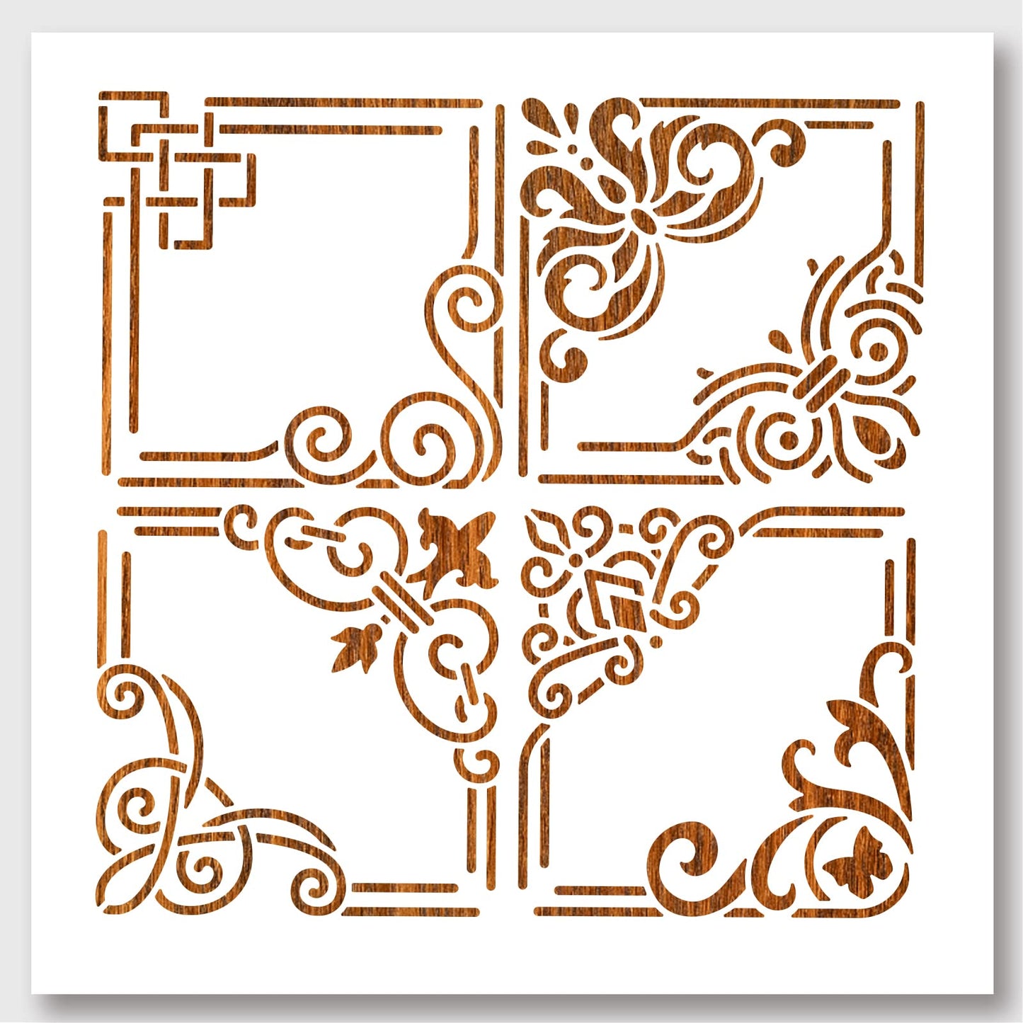 ArtSquare Border Templates 11.8x11.8" Reusable PET Stencils