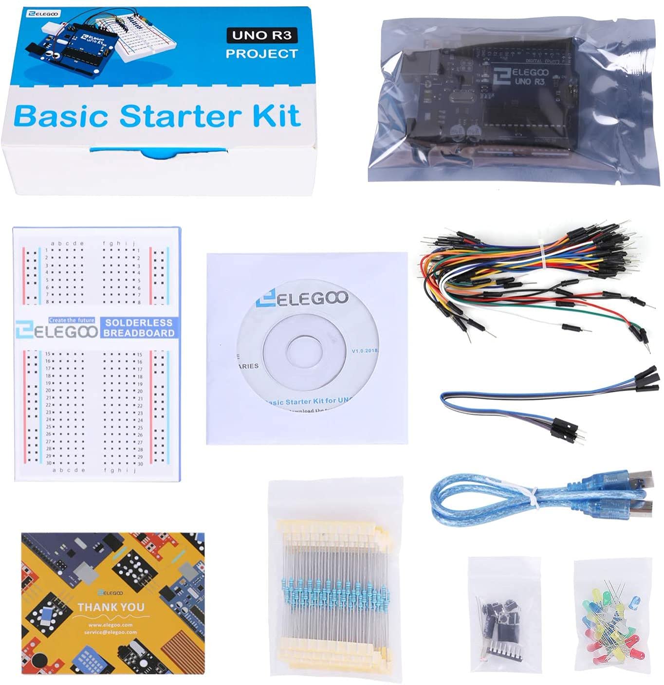 UNO Project Basic Starter Kit with Tutorial and UNO R3 Compatible with Arduino IDE