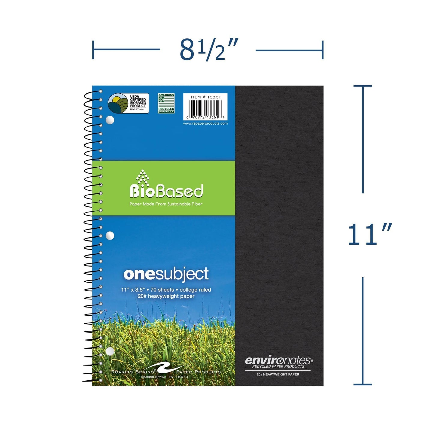 Medium College Rule Notebook with Earthtone Cover