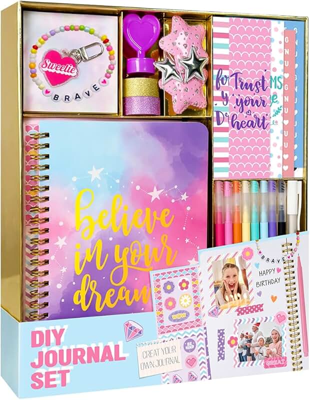 DIY Journal Kit for Girls, 26 Pieces for Tweens and Teens