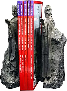 Large Blue Resin Bookends for Decoration and Dividers