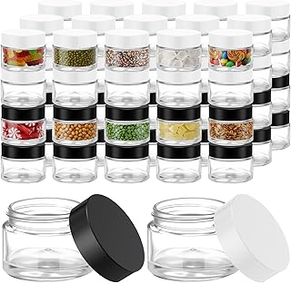 60 Pack 2 oz Glass Jars with Lids for Storage