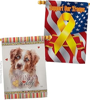 Australian Shepherd Dog House Flag for Garden or Yard