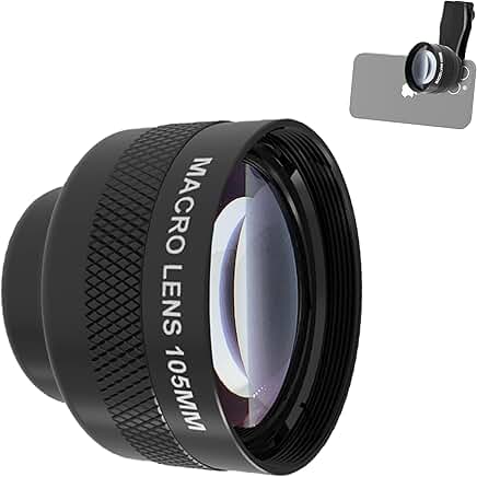 105mm macro lens for smartphones with clip and bag
