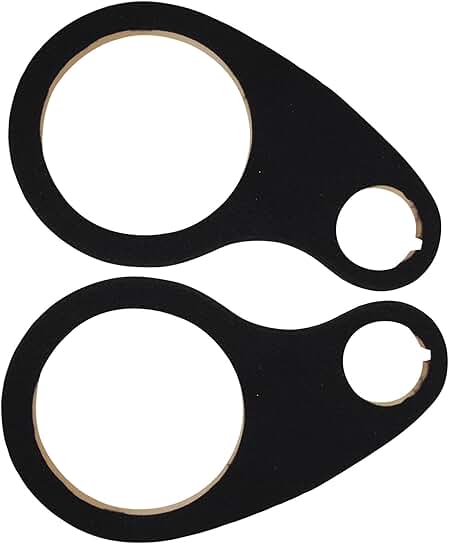 Pair of 8-inch wood rings with tweeter openings