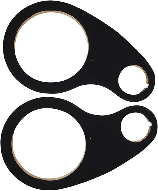 Pair of 8-inch wood rings with tweeter openings