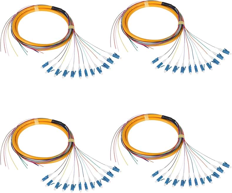 12-Pack 1.2m Singlemode LC Fiber Optic Pigtails