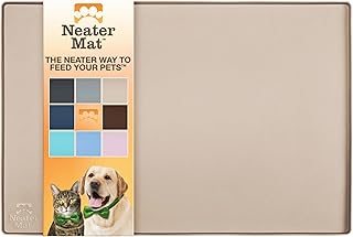 Waterproof Silicone Pet Food and Water Mat, 32" x 24"
