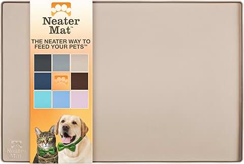 Waterproof Silicone Pet Food and Water Mat, 32" x 24"