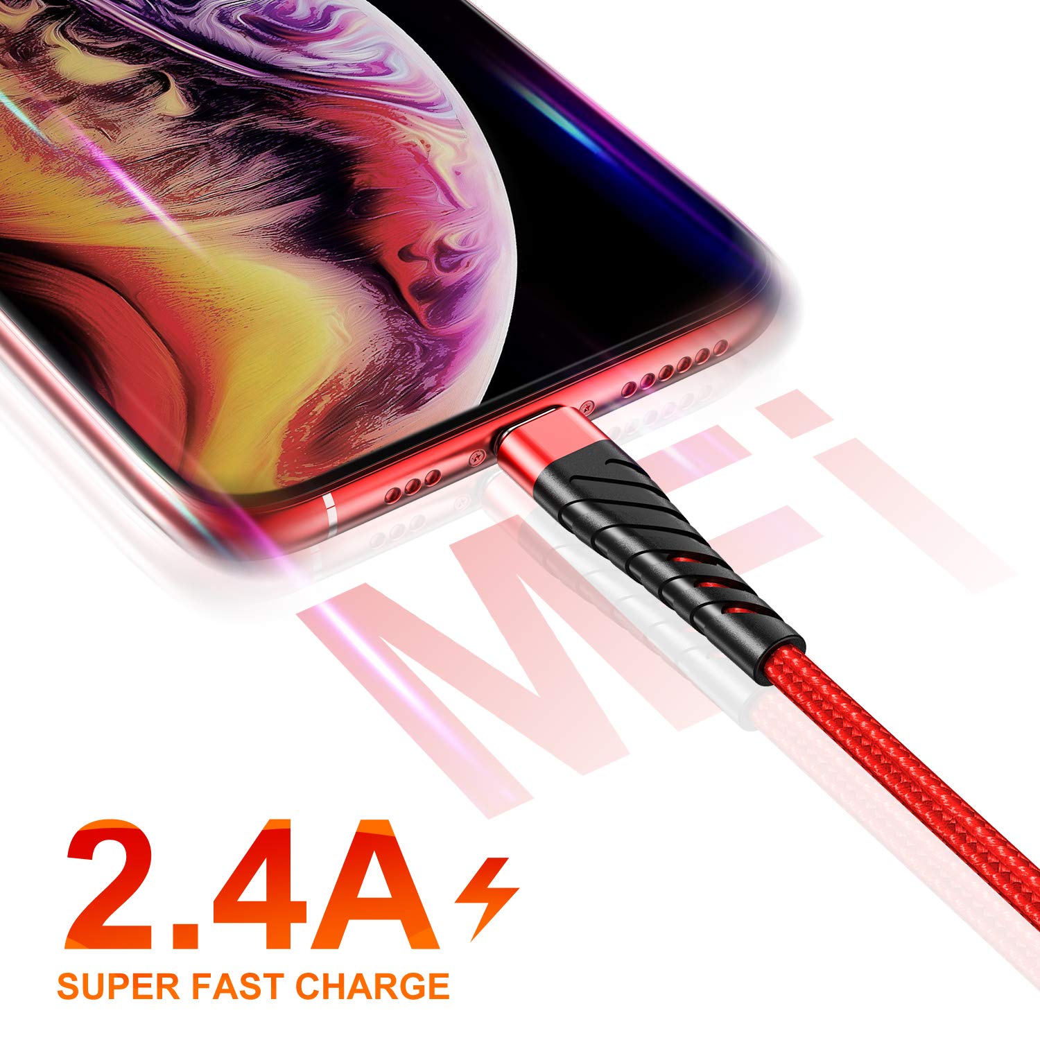 (2 Pack) Long iPhone Charger 10ft for [MFi ], 10 Foot Lightning Cable Fast Charging Cord 10 Feet for iPhone 12/12 Pro/11/11 Pro/11 Pro Max/XS/XS Max/XR/X/8/8 Plus/7/7 Plus/6 Plus