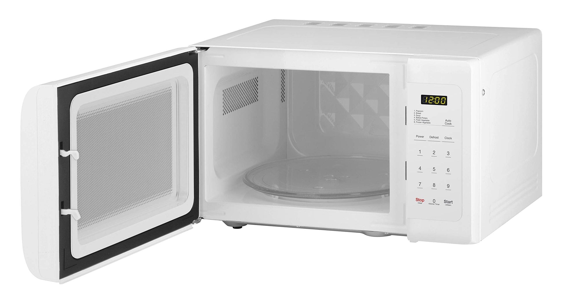 0.9 Cu. Ft. 900W White Countertop Microwave Oven