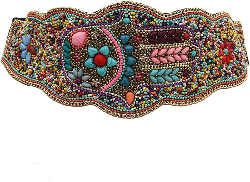 Bohemian Beaded Stretch Waist Belt for Women