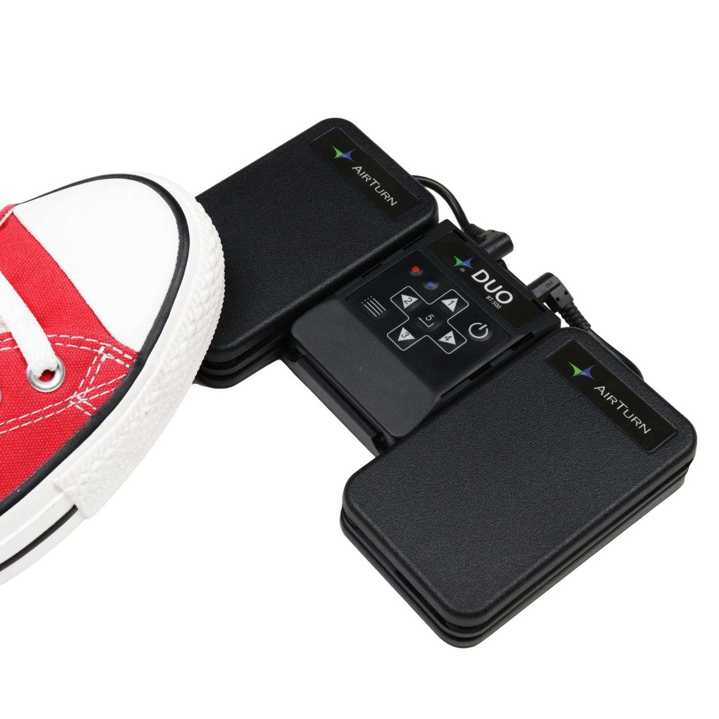 DUO500 Silent Bluetooth Pedal Page Turner & App Controller for Tablets and Computers