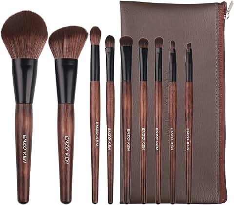 Professional Bamboo Makeup Brush Set with Case