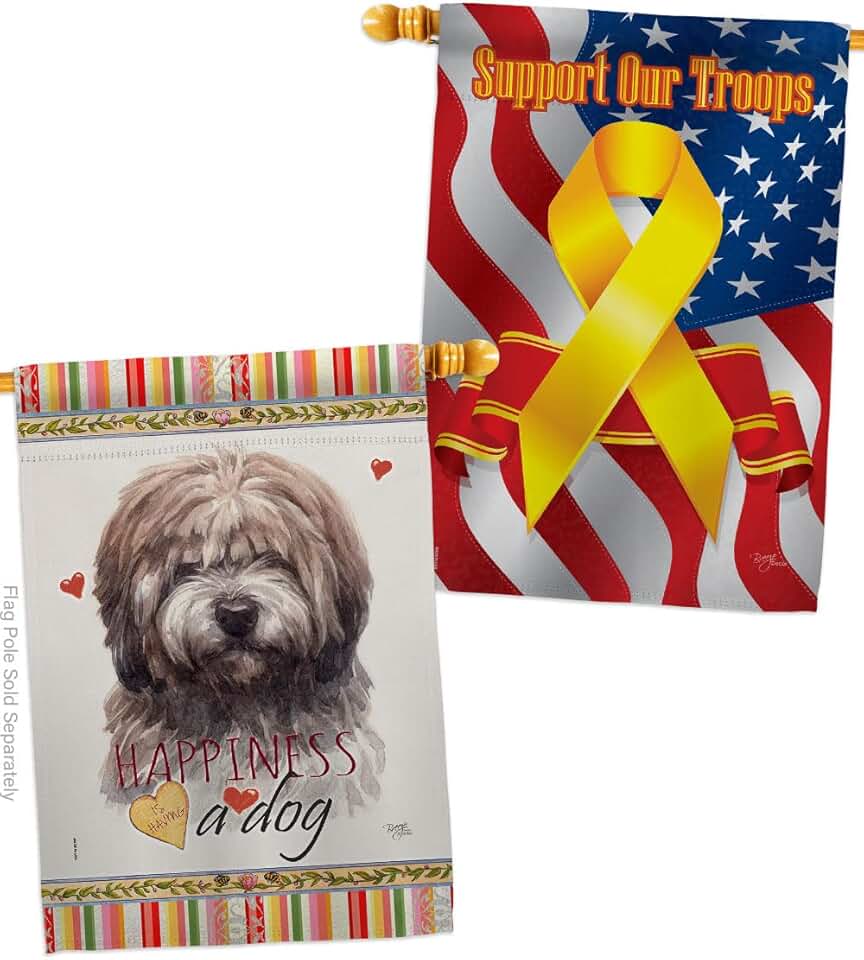 Dog and Puppy Garden Flag for Yard or Gift