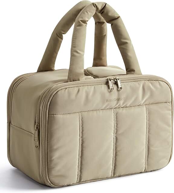 Large Puffy Travel Toiletry Bag for Women