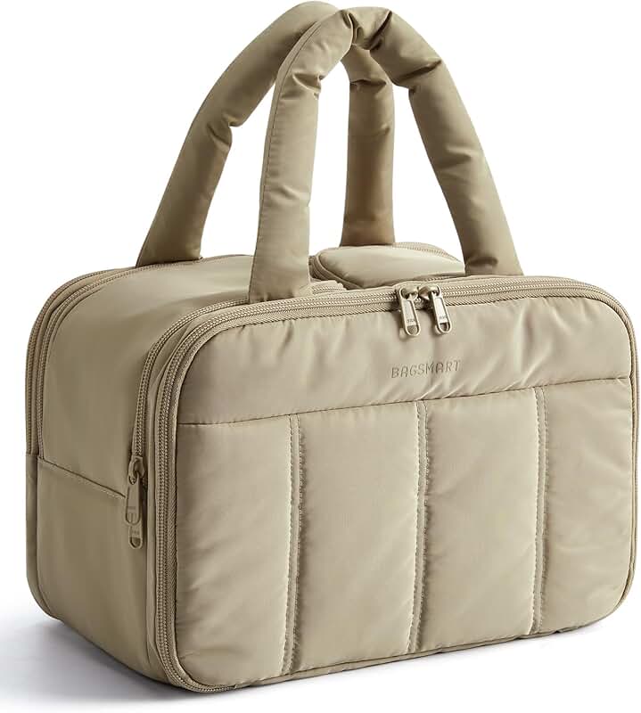 Large Puffy Travel Toiletry Bag for Women