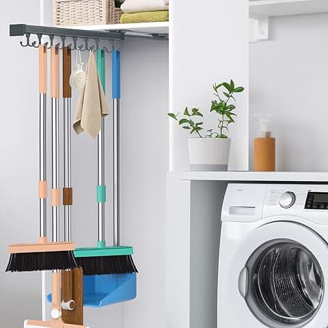 Pull Out Broom and Mop Storage Organizer