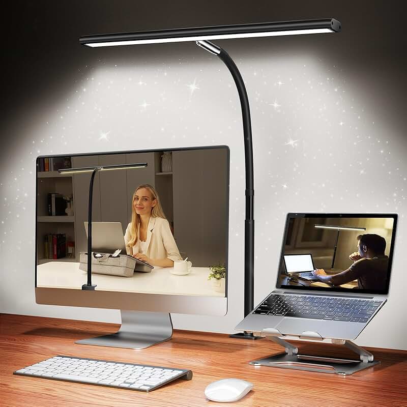 Adjustable Eye-Caring LED Desk Lamp with Clamp
