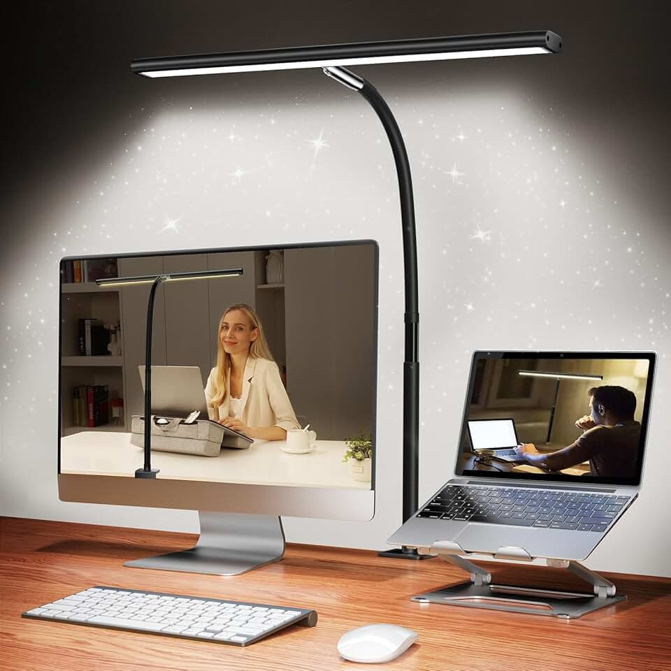 Adjustable Eye-Caring LED Desk Lamp with Clamp