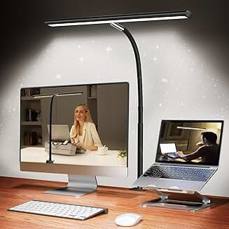 Eye-Caring Adjustable LED Desk Lamp with Clamp