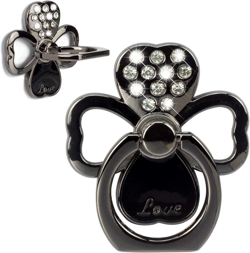 Two-pack four-leaf clover phone ring holder with 360° rotation