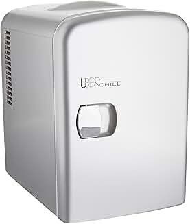 Portable 6-Can Thermoelectric Mini Fridge for Bedroom, Office, Dorm