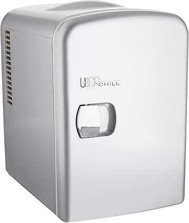 Portable 6-Can Thermoelectric Mini Fridge for Bedroom, Office, Dorm