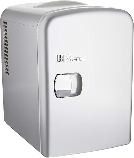 Portable 6-Can Thermoelectric Mini Fridge for Bedroom, Office, Dorm